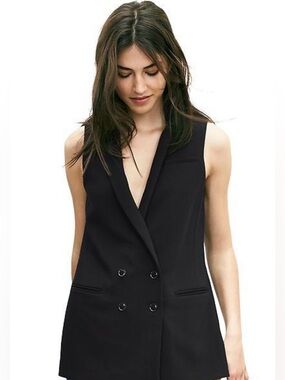 Banana Republic Sleeveless Linen Blazer